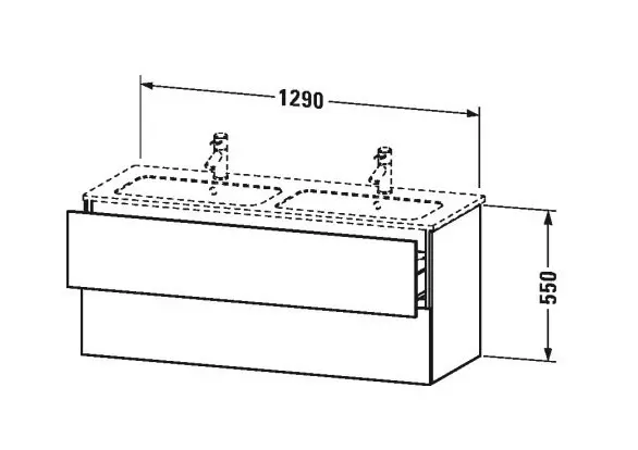 Duravit - L-Cube - Mosdószekrény - LC625802222 – 2. kép