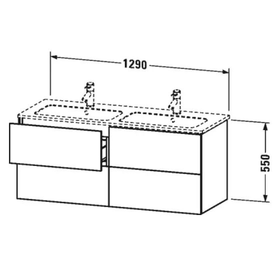 Duravit - L-Cube - Mosdószekrény - LC625904949 – 2. kép