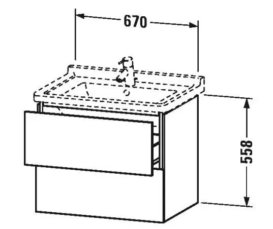 Duravit - L-Cube - Mosdószekrény - LC626402222 – 2. kép