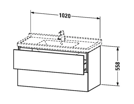 Duravit - L-Cube - Mosdószekrény - LC626602222 – 2. kép
