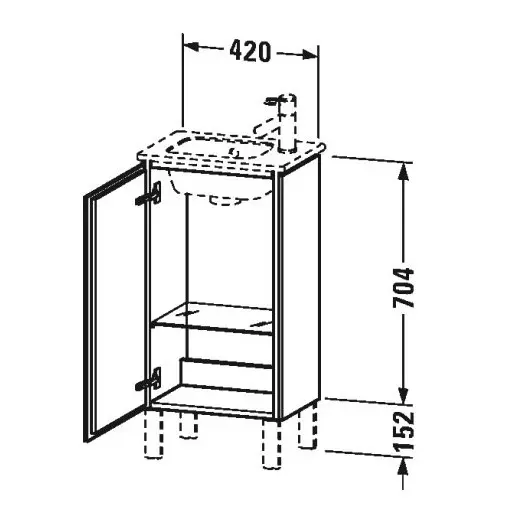 Duravit - L-Cube - Mosdószekrény - LC6273R2222 – 2. kép