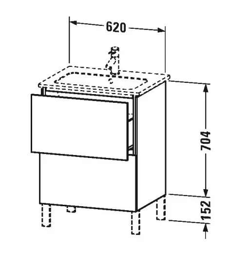 Duravit - L-Cube - Mosdószekrény - LC662502222 – 2. kép