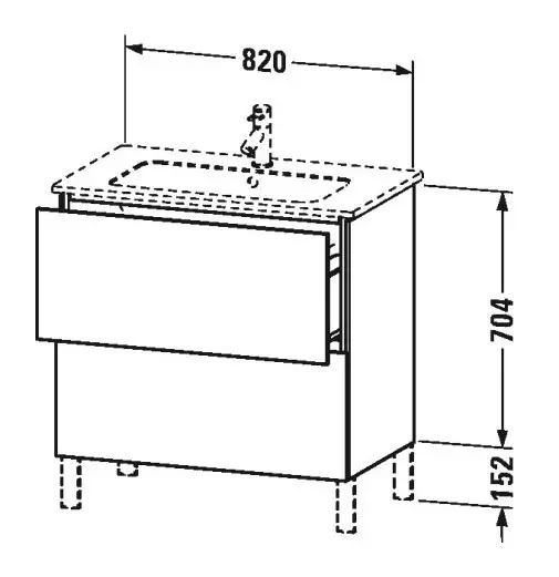 Duravit - L-Cube - Mosdószekrény - LC662602222 – 2. kép