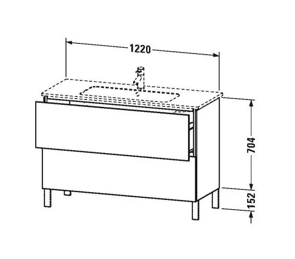 Duravit - L-Cube - Mosdószekrény - LC662802222 – 2. kép