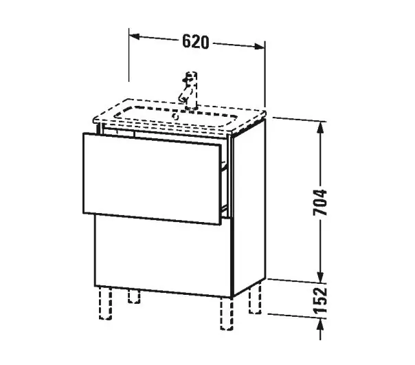 Duravit - L-Cube - Mosdószekrény - LC667302222 – 2. kép