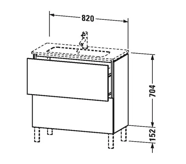 Duravit - L-Cube - Mosdószekrény - LC667402222 – 2. kép
