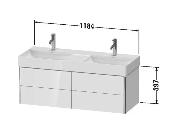 Duravit - XSquare - Mosdószekrény - XS416402222 – 2. kép