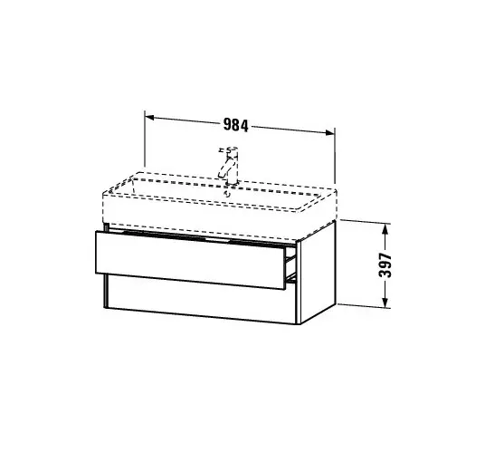 Duravit - XSquare - Mosdószekrény - XS419602222 – 2. kép