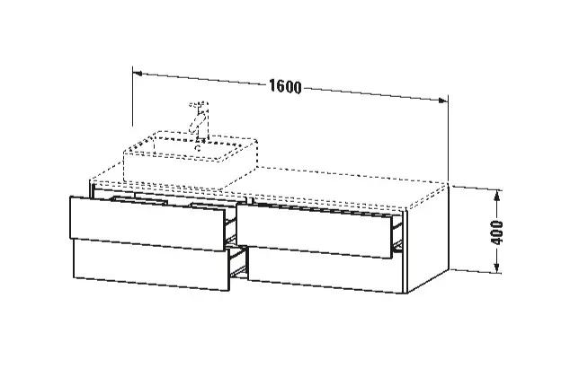 Duravit - XSquare - Mosdószekrény - XS4914L8383 – 2. kép