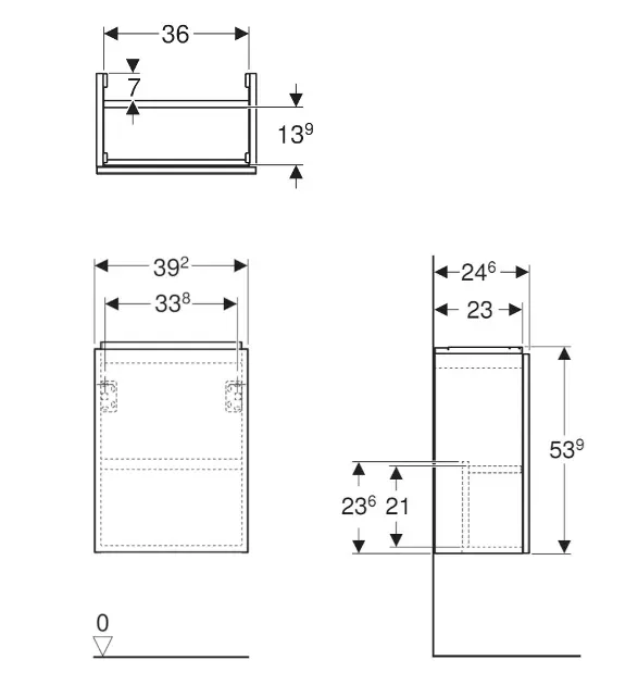 Geberit - Acanto - Mosdószekrény - 503.001.01.1 – 2. kép