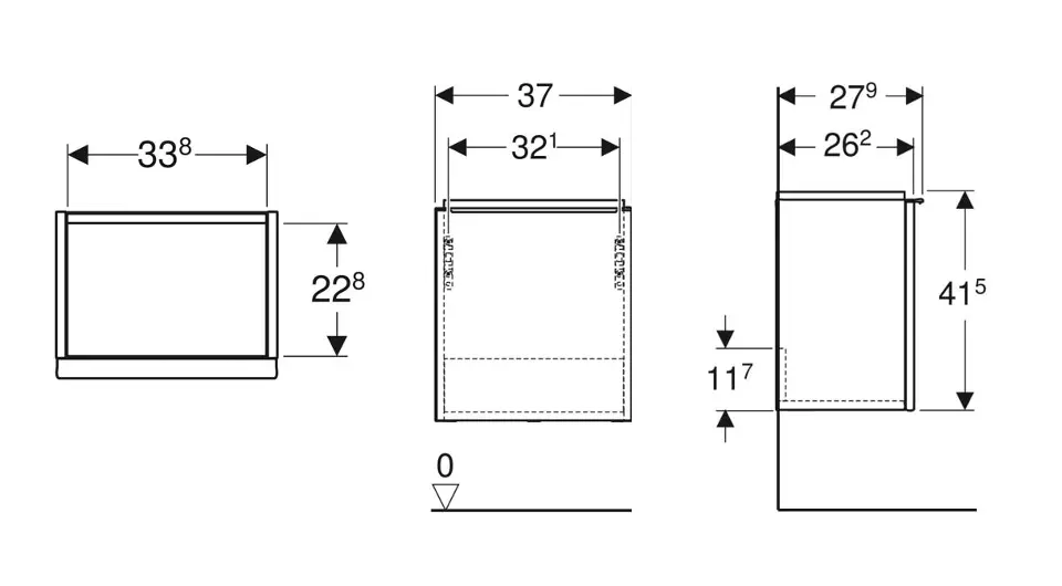 Geberit - iCon - Mosdószekrény - 502.300.JH.1 – 2. kép