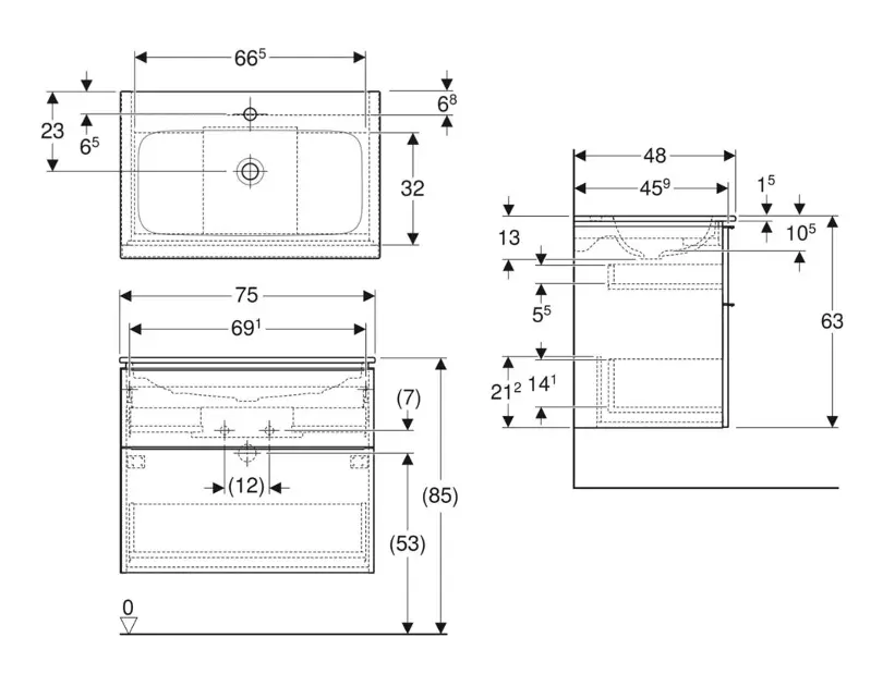 Geberit - iCon - Mosdószekrény - 502.332.01.2 – 2. kép