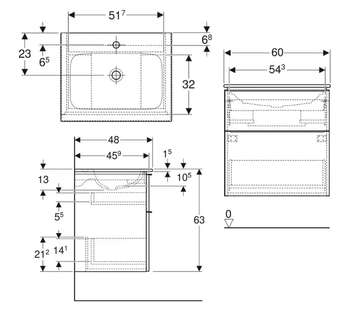 Geberit - iCon - Mosdószekrény - 502.335.01.2 – 2. kép