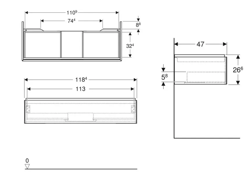 Geberit - ONE - Mosdószekrény - 505.075.00.5 – 2. kép