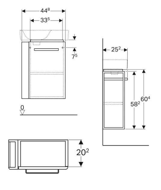 Geberit - Selnova Compact - Mosdószekrény - 501.496.00.1 – 2. kép