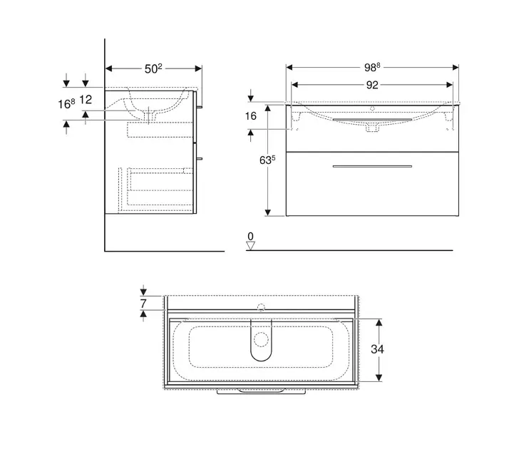 Geberit - Selnova Square - Mosdószekrény - 501.215.00.1 – 2. kép