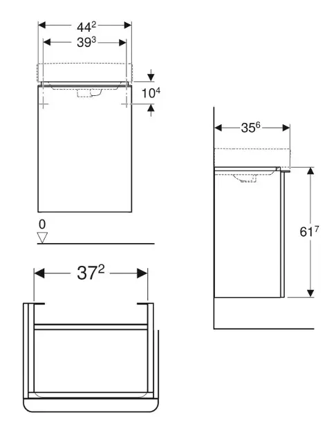 Geberit - Smyle Square - Mosdószekrény - 500.350.JR.1 – 2. kép