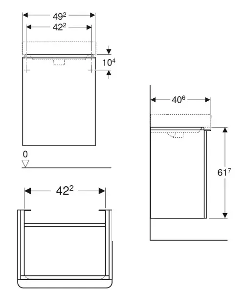Geberit - Smyle Square - Mosdószekrény - 500.364.JK.1 – 2. kép