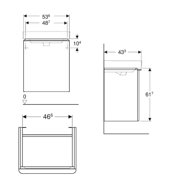 Geberit - Smyle Square - Mosdószekrény - 500.366.JR.1 – 2. kép