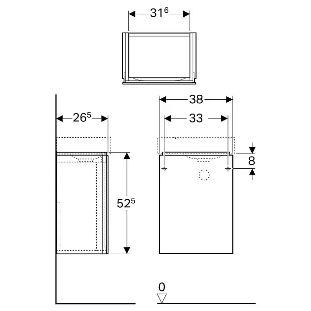 Geberit - Xeno 2 - Mosdószekrény - 500.502.43.1 – 2. kép