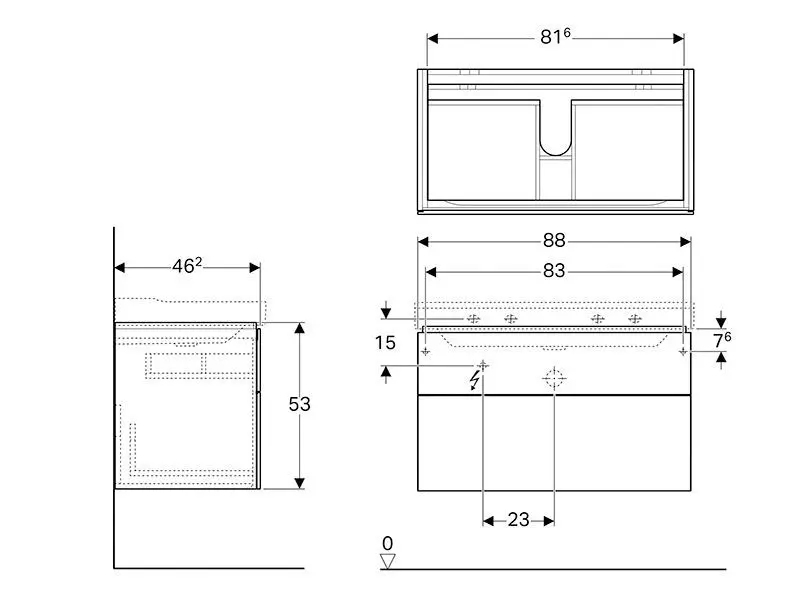 Geberit - Xeno 2 - Mosdószekrény - 500.509.43.1 – 2. kép
