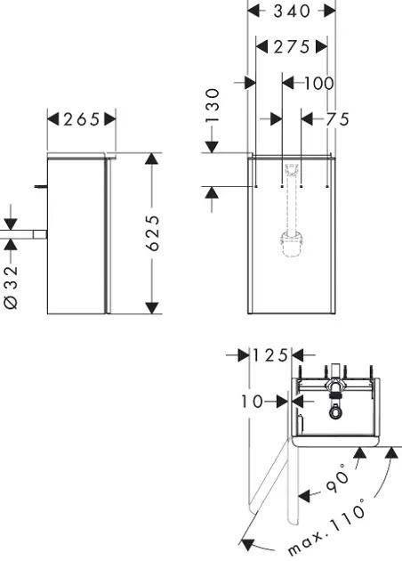 Hansgrohe - Xelu Q - Mosdószekrény - 54012000 – 2. kép