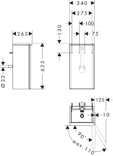 Hansgrohe - Xelu Q - Mosdószekrény - 54017670 – 2. kép