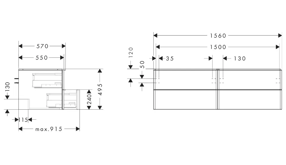 Hansgrohe - Xelu Q - Mosdószekrény - 54090670 – 2. kép