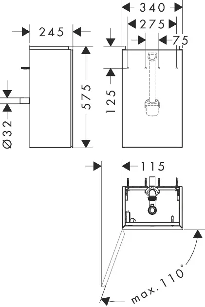 Hansgrohe - Xevolos E - Mosdószekrény - 54168390 – 2. kép