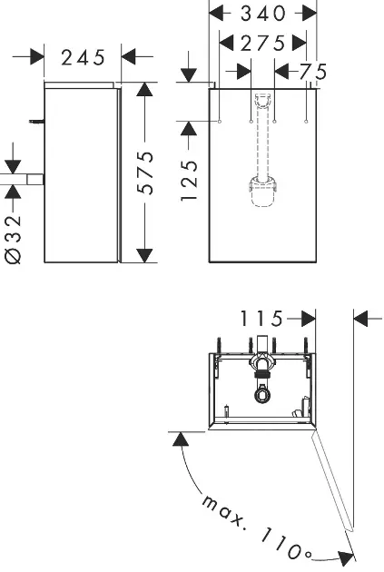 Hansgrohe - Xevolos E - Mosdószekrény - 54169660 – 2. kép