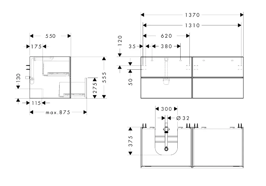 Hansgrohe - Xevolos E - Mosdószekrény - 54236730 – 2. kép