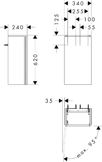 Hansgrohe - Xilesa E - Mosdószekrény - 54243700 – 2. kép