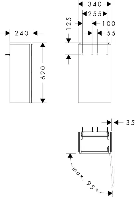 Hansgrohe - Xilesa E - Mosdószekrény - 54244550 – 2. kép