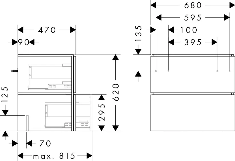 Hansgrohe - Xilesa E - Mosdószekrény - 54258760 – 2. kép