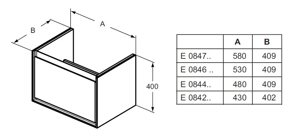 Ideal Standard - Connect Air - Mosdószekrény - E0842EQ – 2. kép