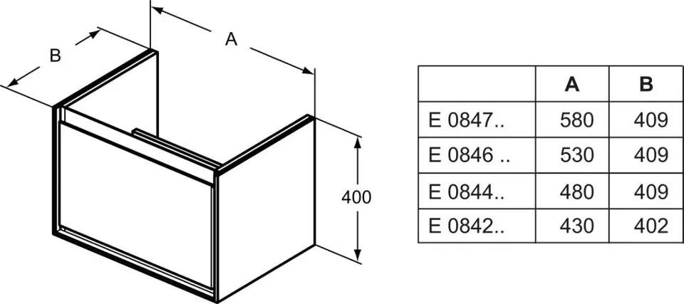 Ideal Standard - Connect Air - Mosdószekrény - E0846KN – 2. kép