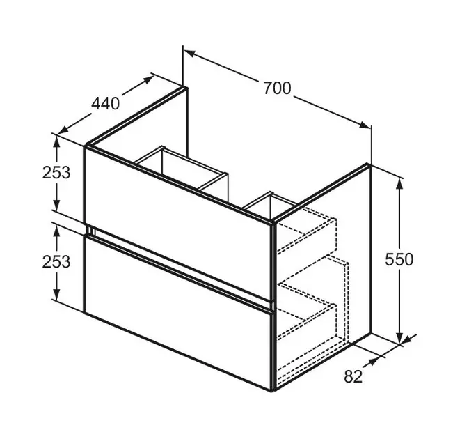 Ideal Standard - Eurovit+ - Mosdószekrény - R0261Y9 – 2. kép