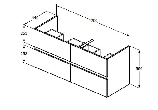 Ideal Standard - Eurovit+ - Mosdószekrény - R0267Y9 – 2. kép