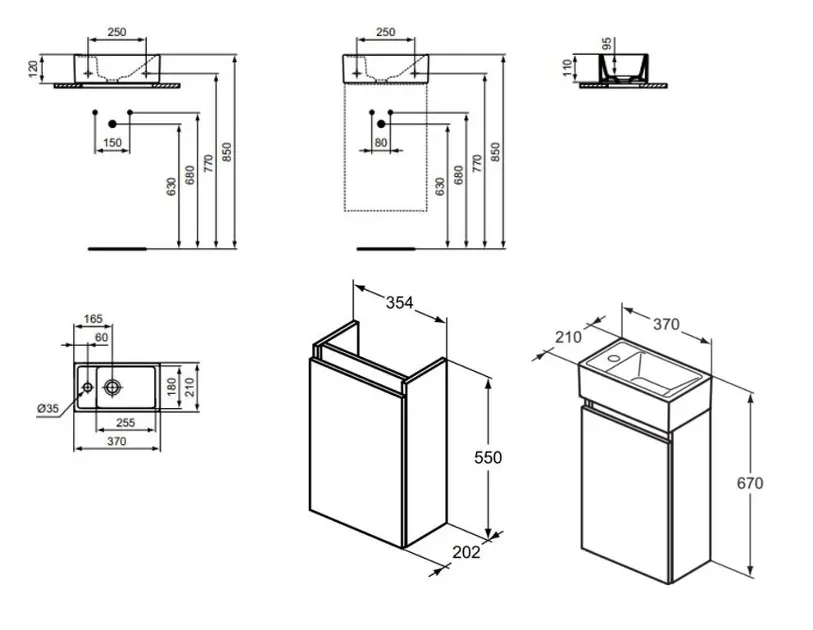 Ideal Standard - Eurovit+ - Mosdószekrény - R0570TI – 2. kép