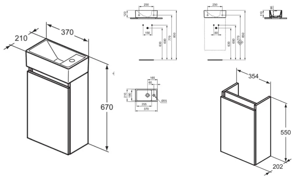 Ideal Standard - Eurovit+ - Mosdószekrény - R0578Y9 – 2. kép