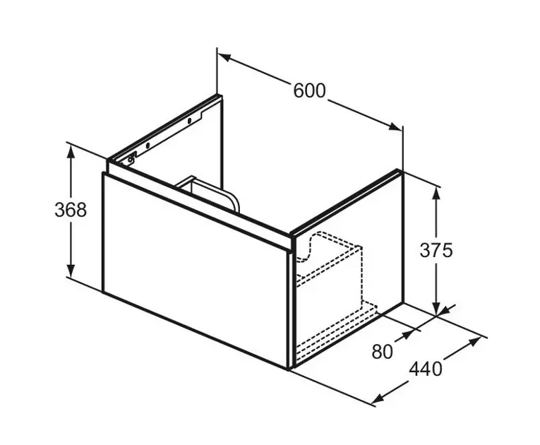 Ideal Standard - Finesse - Mosdószekrény - E3382Y2 – 2. kép