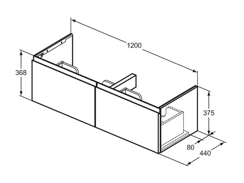 Ideal Standard - Finesse - Mosdószekrény - E3389UP – 2. kép