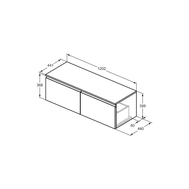 Ideal Standard - Finesse - Mosdószekrény - E3425US – 2. kép