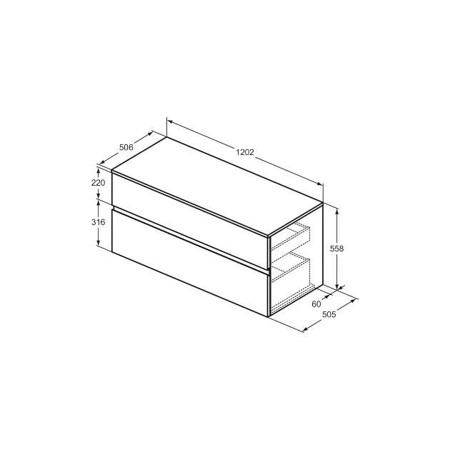 Ideal Standard - Finesse - Mosdószekrény - E3431Y1 – 2. kép