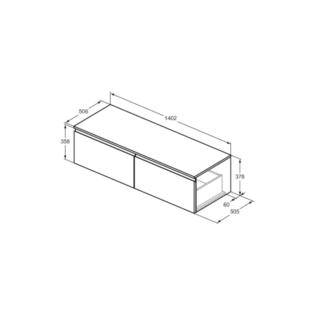 Ideal Standard - Finesse - Mosdószekrény - E3432UR – 2. kép