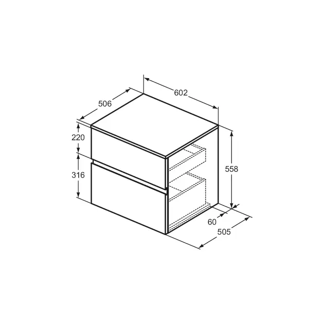 Ideal Standard - Finesse - Mosdószekrény - E3433Y1 – 2. kép