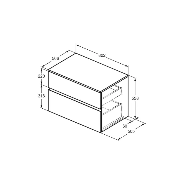 Ideal Standard - Finesse - Mosdószekrény - E3434Y1 – 2. kép