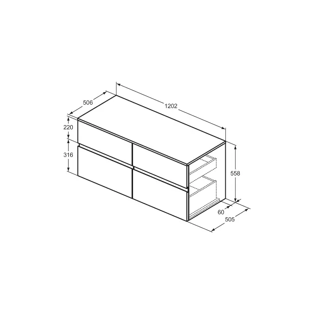 Ideal Standard - Finesse - Mosdószekrény - E3437Y2 – 2. kép