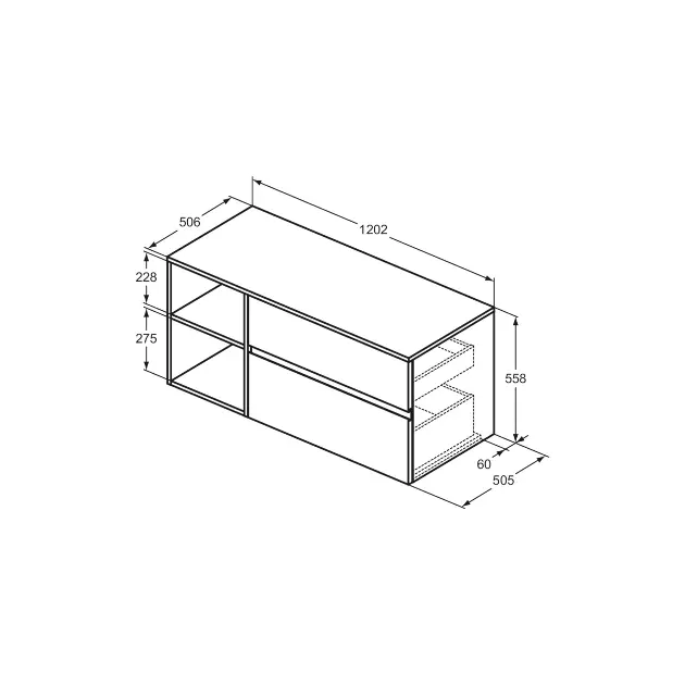 Ideal Standard - Finesse - Mosdószekrény - E3438US – 2. kép