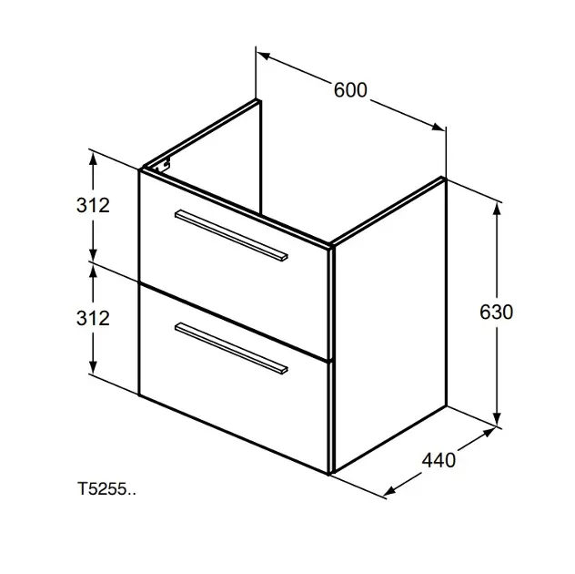 Ideal Standard - i.Life A - Mosdószekrény - T5255NF – 2. kép